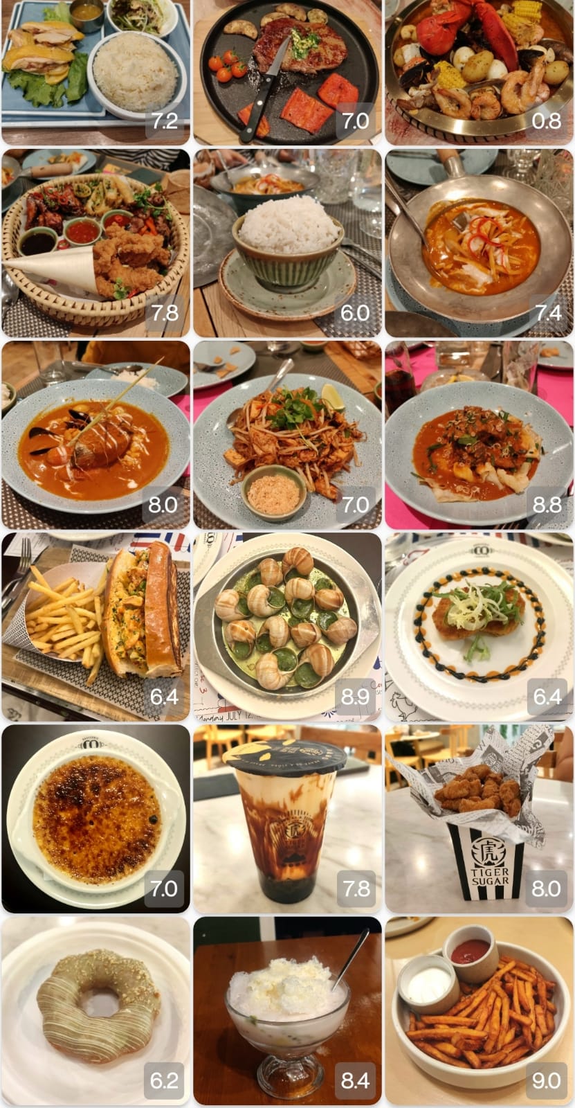 Dish-level food reviews on Khala